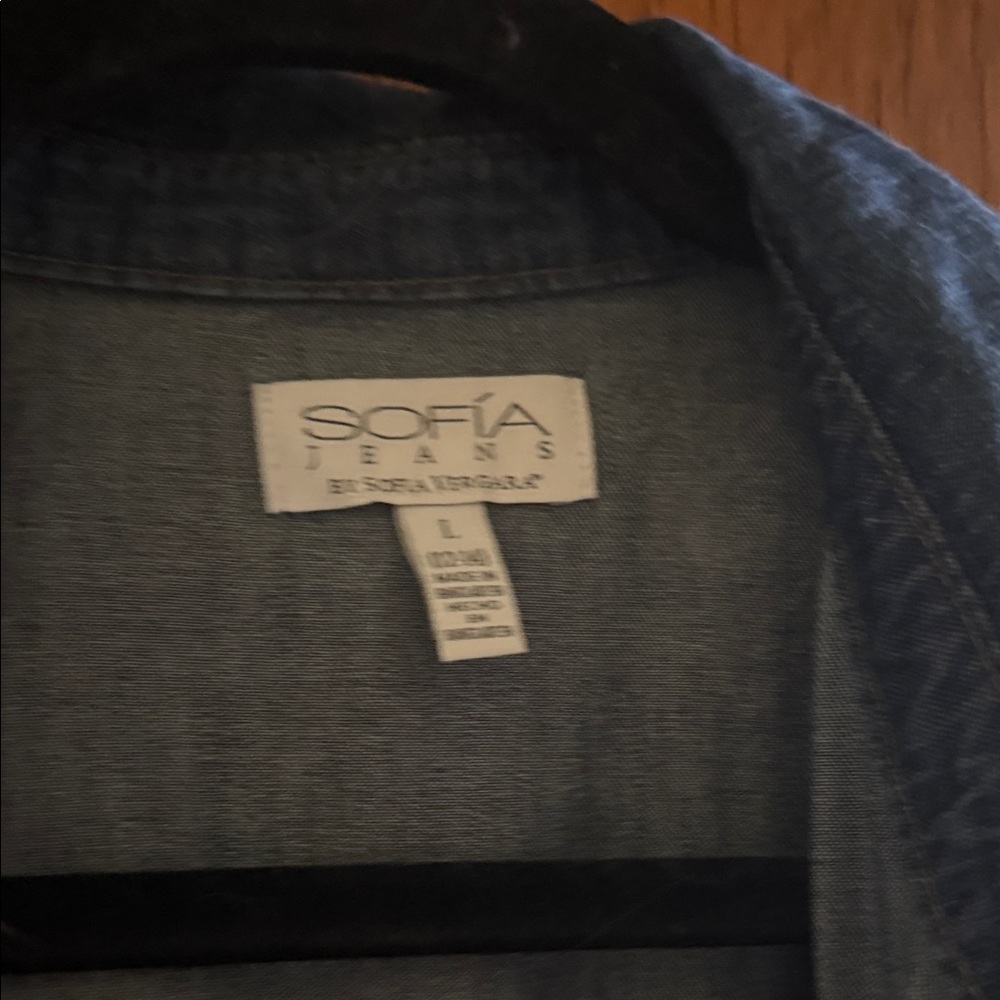 Denim Button Down Shirt - image 2